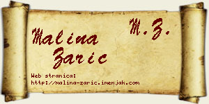 Malina Zarić vizit kartica